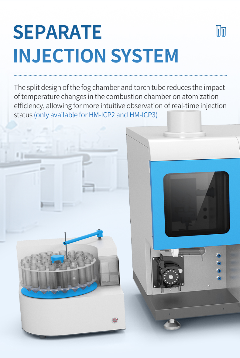 Split-chamber injection isolating spray chamber from torch for stable nebulization in precious metal testing