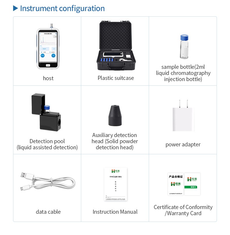 HM-SLM instrument configuration including host carrying case detection pool sample bottle and accessories