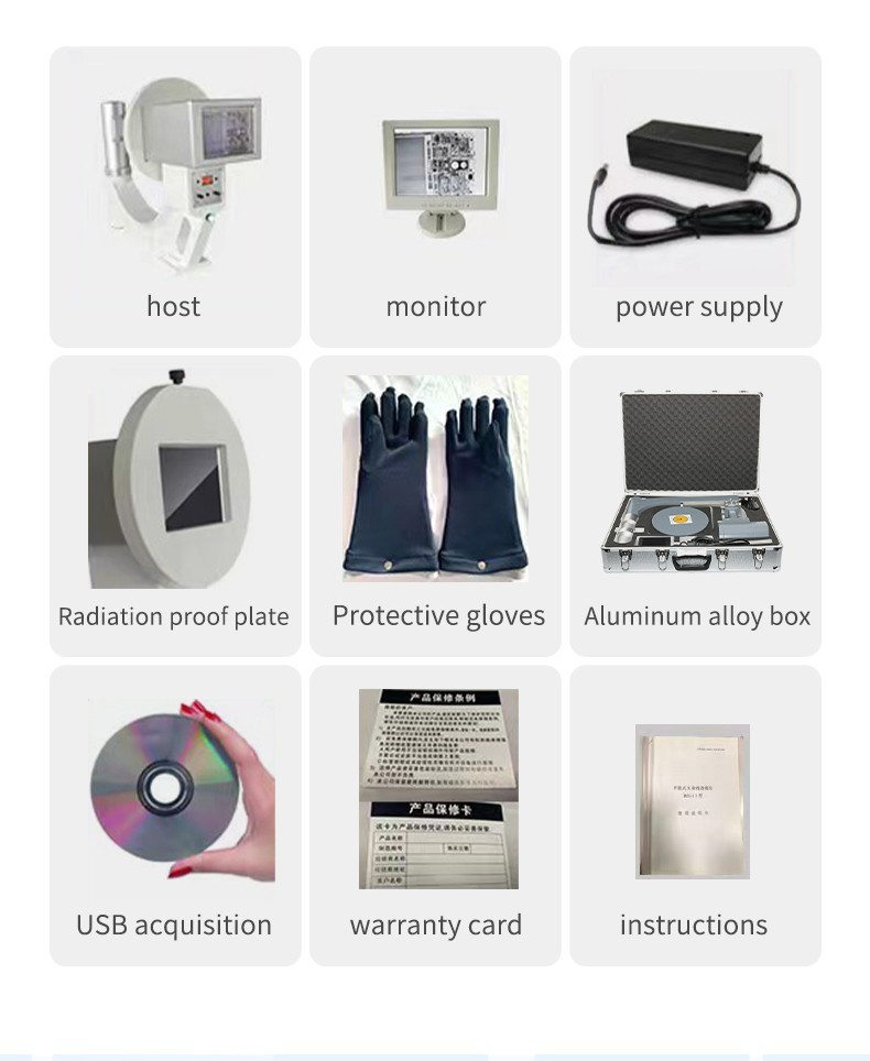 Portable X-ray instrument and accessory display